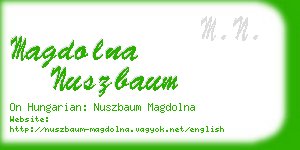 magdolna nuszbaum business card